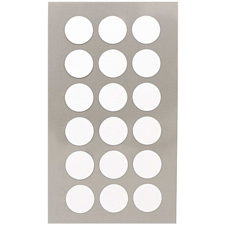 72x Round sticker labels white 15 mm