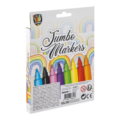 8x Colored jumbo markers