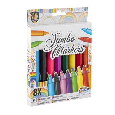 8x Colored jumbo markers