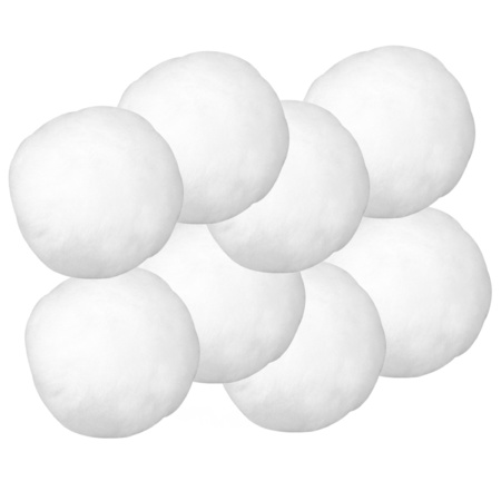 Witte decoratie sneeuwballen set van 14x stuks in 6 en 7.5 cm