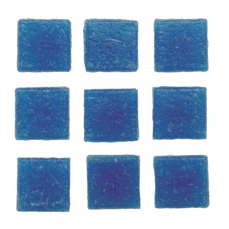 90x stuks vierkante mozaieksteentjes blauw 2 x 2 cm