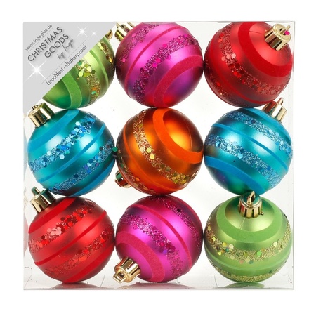 Complete kerstballen set gekleurd voor 180 cm Kerstboom