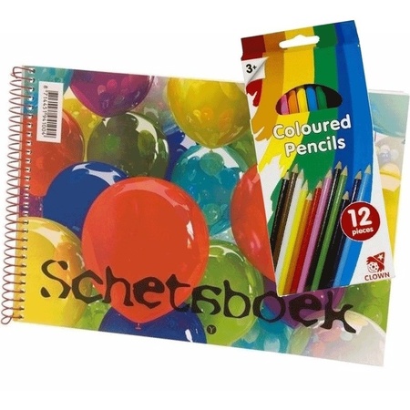 A4 schetsboeken met kleurtjes