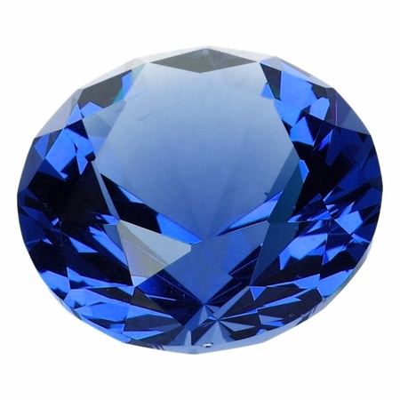 Decoratie diamanten/edelstenen/kristallen blauw 4 cm