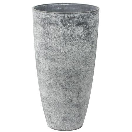 Bloempot/plantenpot vaas van gerecycled kunststof betongrijs D29 en H50 cm