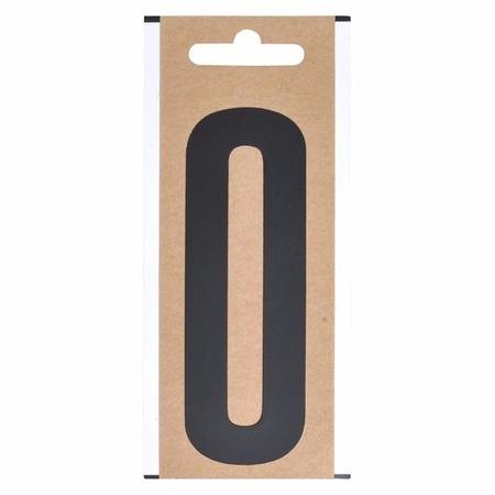 Boot sticker letter O zwart 10 cm