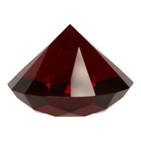 Burgundy red fake diamond 4 cm glass