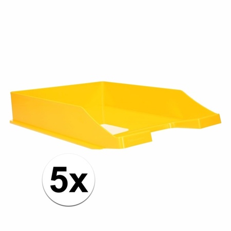 Gele documentenbak A4 5 x