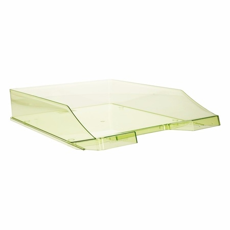 Letter tray transparent green A4 size 5 x