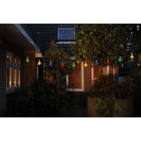 Feest tuinverlichting snoer 10 meter gekleurde LED verlichting
