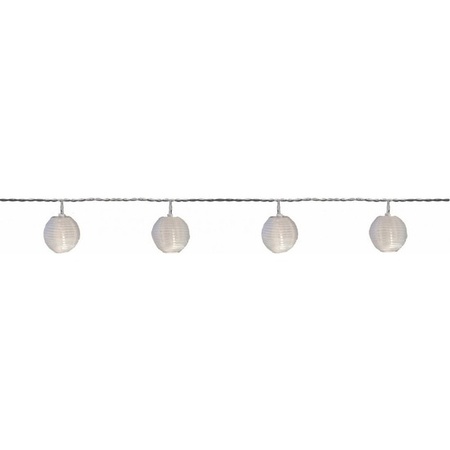 Feest tuinverlichting snoer 7,2 meter witte lampion/lantaarn LED verlichting