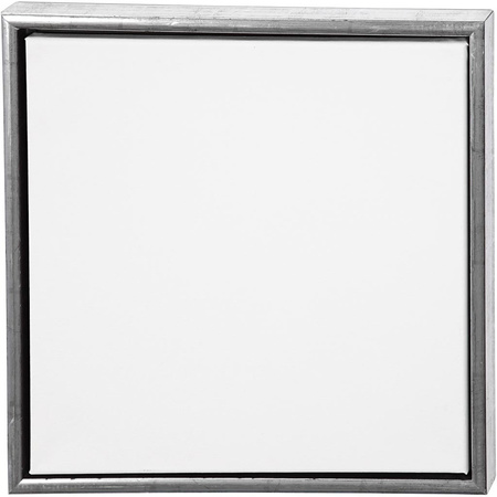 Canvas schildersdoek met lijst zilver 40 x 40 cm