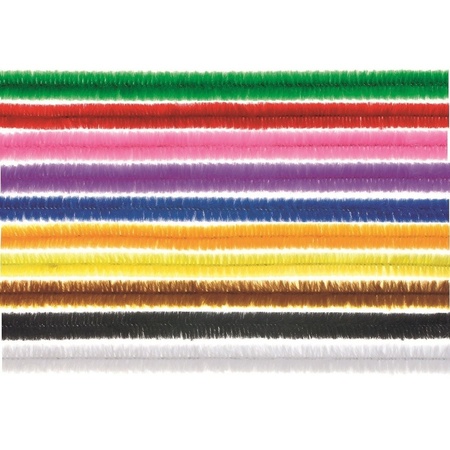 Chenille wire - 10x - color mix - 50 cm - hobby/craft materials