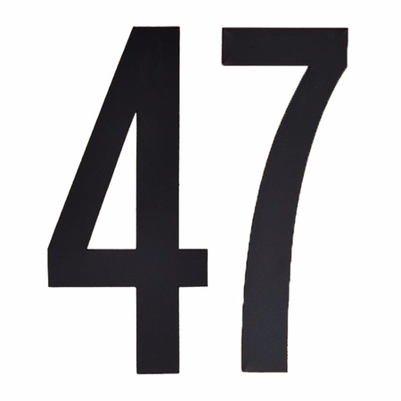 Number sticker 47 black