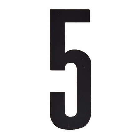 Cijfer sticker 5 black