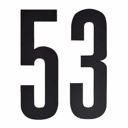 Number sticker 53 black