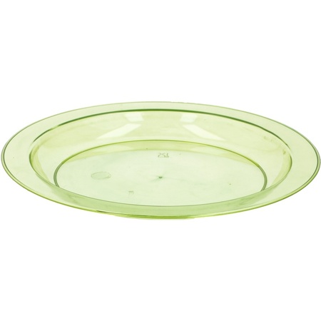Ontbijtbordjes groen 20 cm kinderservies van plastic/kunststof