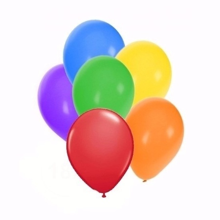 Mix ballonnen gekleurd 18 stuks