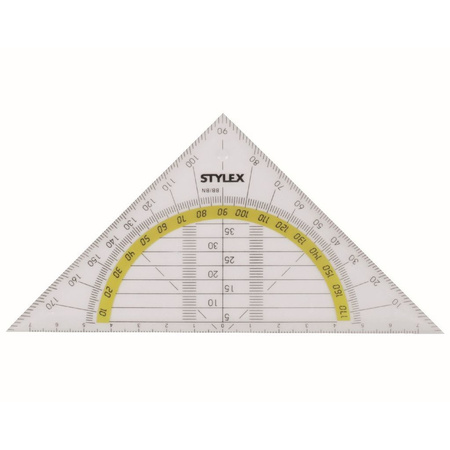 Protractor with drawing compass school set