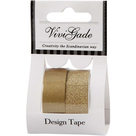 Gold glitter tape  4x rolls
