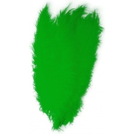 Groene decoratieveren/vogelveren 50 cm