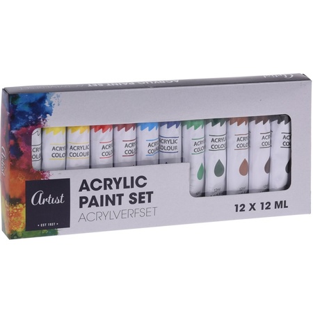 Acrylic paint in 12 colors 12 ml