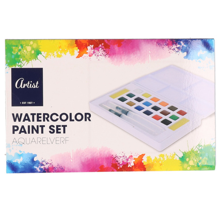 Water paint in 18 colors in box for children