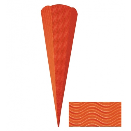 Kartonnen schoolzak oranje 68 cm