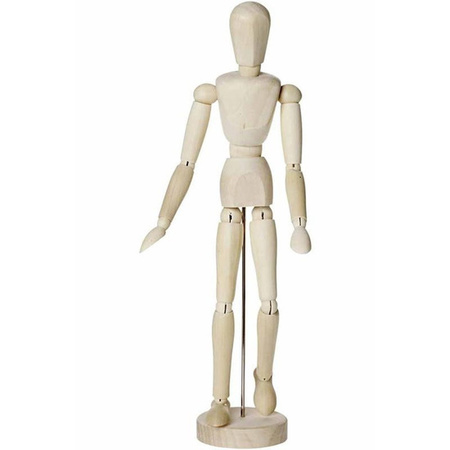 Houten anatomie tekenpop/ledenpop man 30 cm