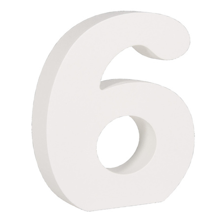 Wooden numbers 16 in size 11 cm