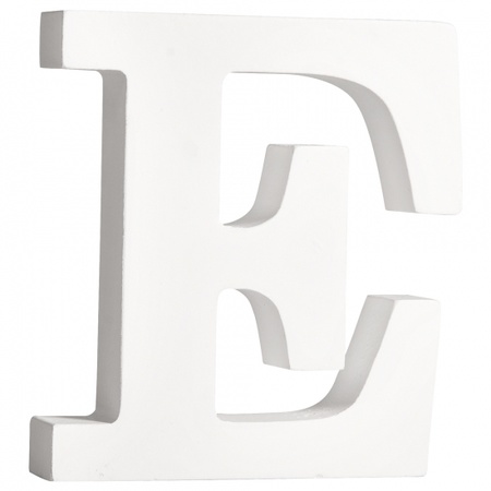 Houten deco hobby letters - 4x losse witte letters om het woord HOME te maken