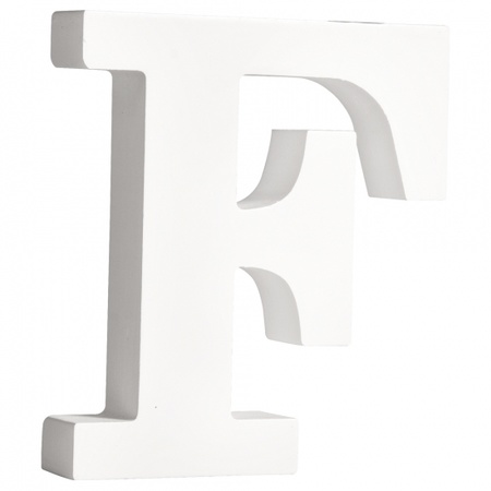 Wooden letter F 11 cm