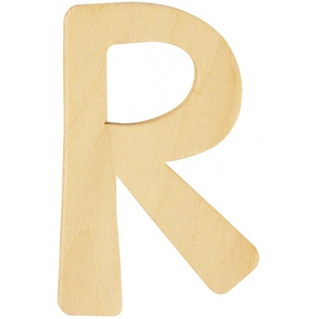 Houten naam letter R