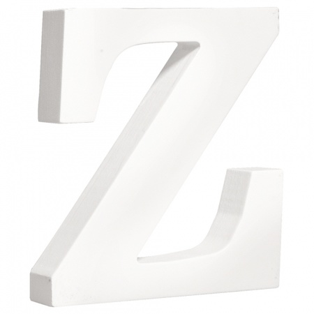 Witte houten letter Z