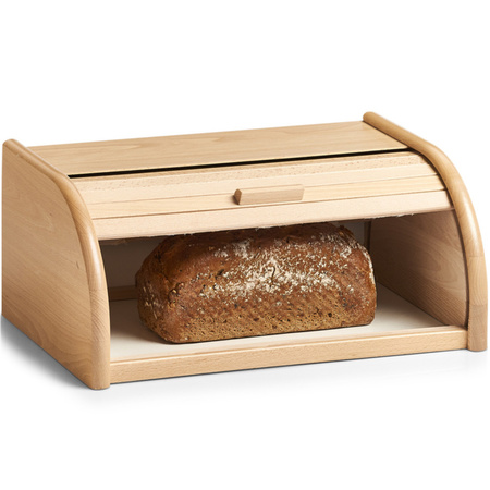 Wooden bread bin with lid 40 cm