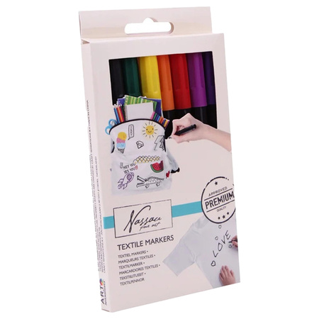 Coloring backpack mermaids print - 8x textile markers included - 41 cm