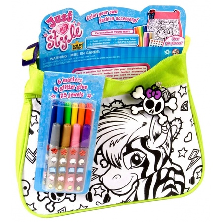 Colourable zebra bag for kids