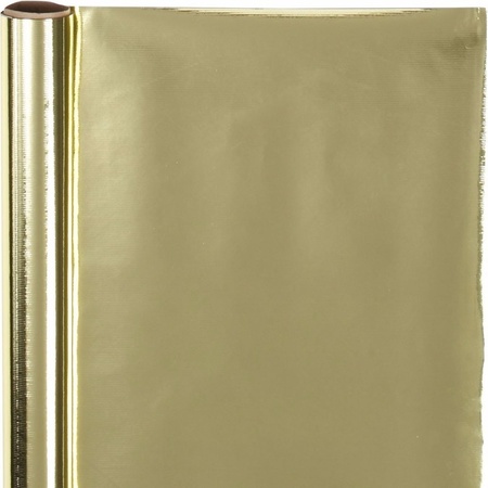 Goud cadeaupapier metallic 400 x 50 cm
