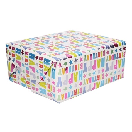 Wrapping paper Happy Birthday 150 x 70 cm roll