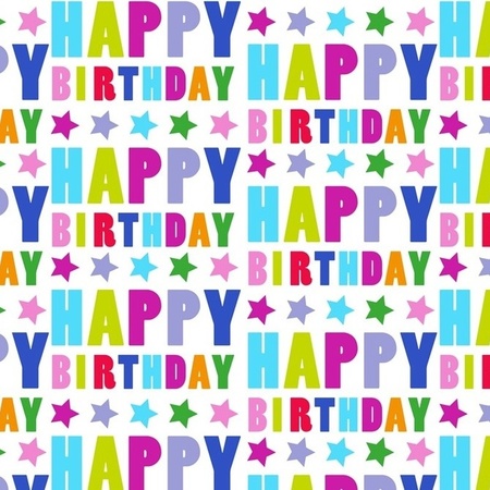Wrapping paper Happy Birthday 150 x 70 cm roll