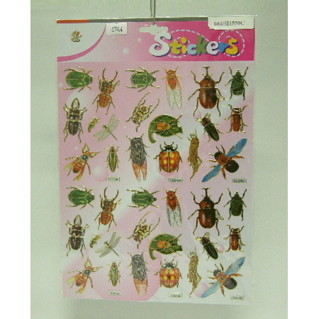 Stickervel met Insecten plaatjes