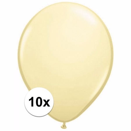 Zakje 10 ivoren party ballonnen