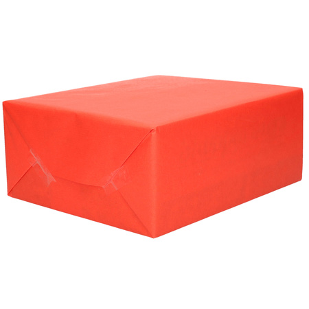 4x Rollen kraft inpakpapier regenboog pakket - rood 200 x 70 cm