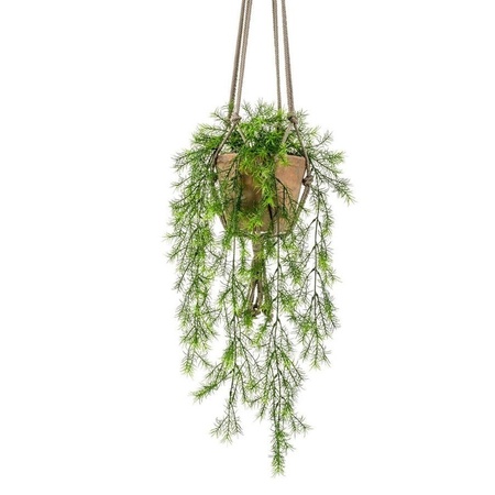 katje zeevruchten Kabelbaan Nep hangplant krulvaren groen in terracotta pot kunstplant | Hobbymax - de  online hobby winkel