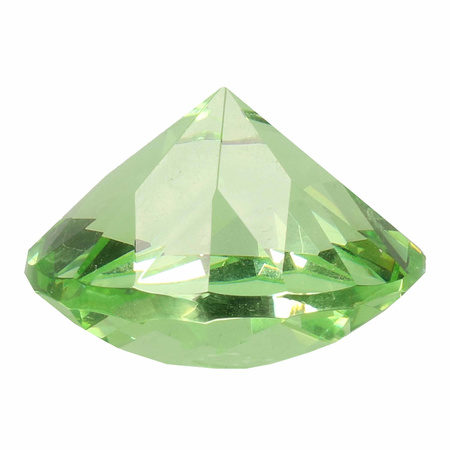 Light green fake diamond 4 cm glass