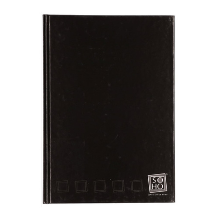 Luxury black notebook lined A5 format