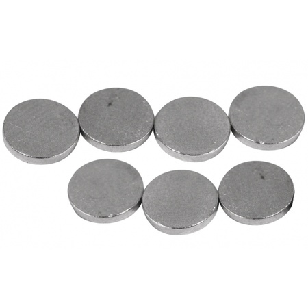 Magneten rond - grijs - 20x stuks - 6 x 1 mm - Hobby artikelen