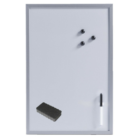 Magnetisch whiteboard/memobord met wisser 40 x 60 cm