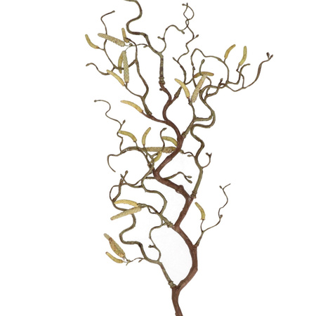 3x Brown artificial winding hazel branch 66 cm