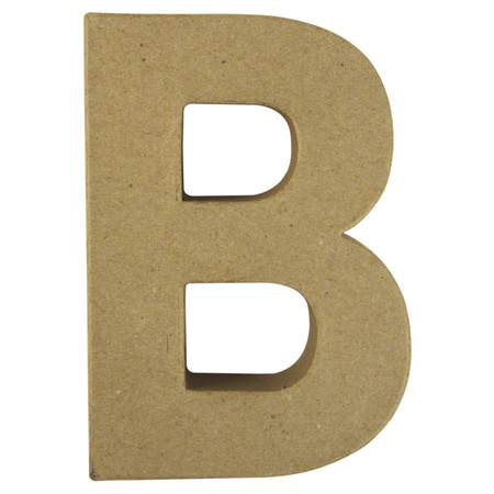 Letter B van papier mache voor decoratie